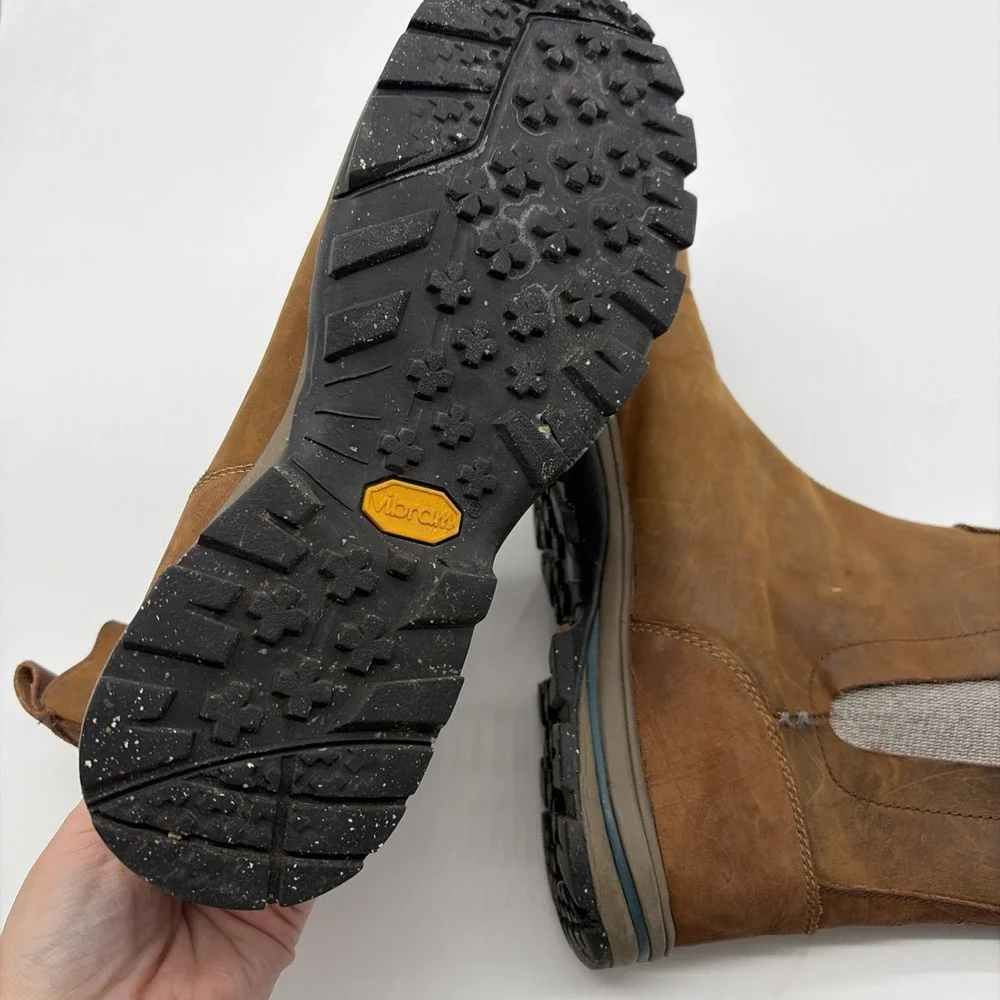 Timberland Chelsea‎ X Smart Wool Brown Leather Ankle Boots Vibram Size 9 M